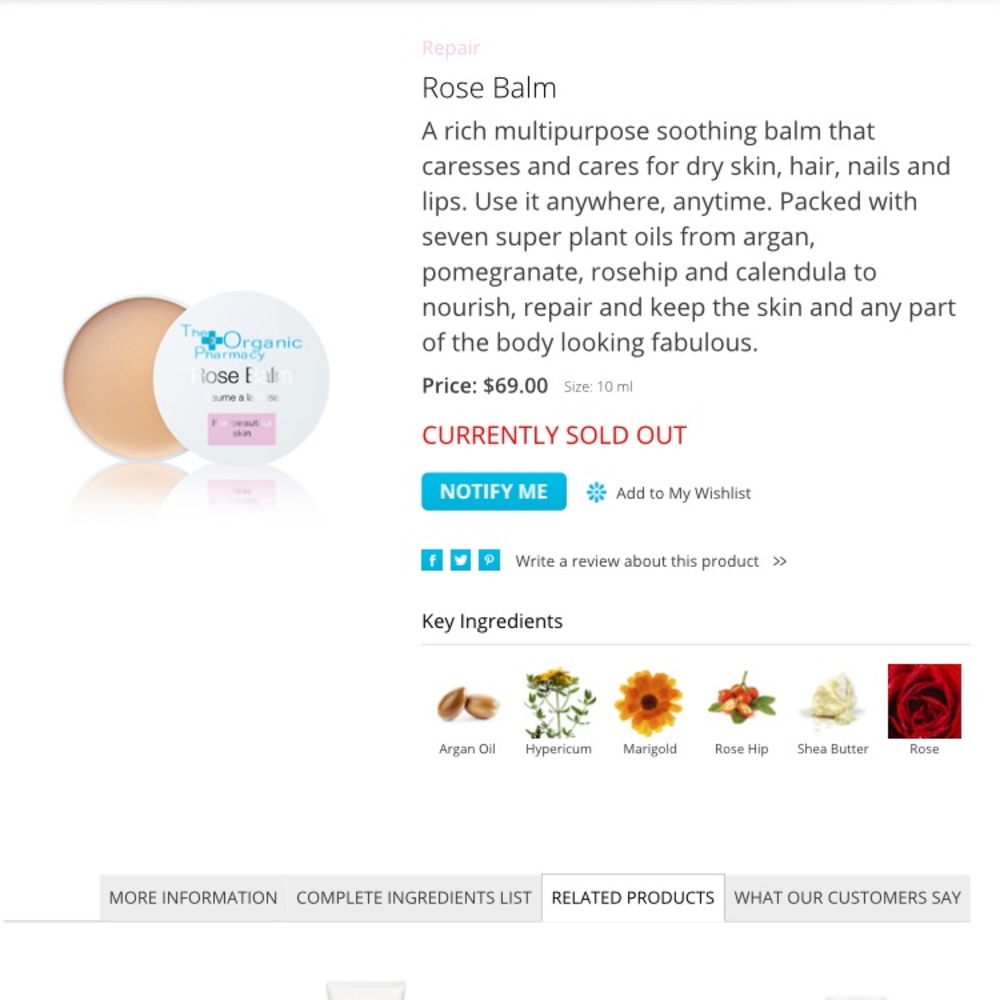 The Organic Pharmacy - Rose Balm